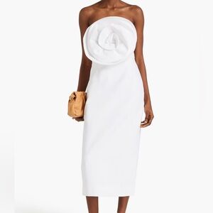 MARA HOFFMAN
Maia strapless floral appliquéd linen-blend midi dress